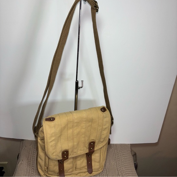 Gootium Canvas Crossbody Satchel Tan Messenger Bag Unisex